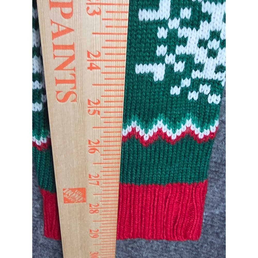 33 Degrees XXL Green Red Llama Ugly Christmas Sweater Women's Holiday‎ Knit Top - Picture 7 of 10